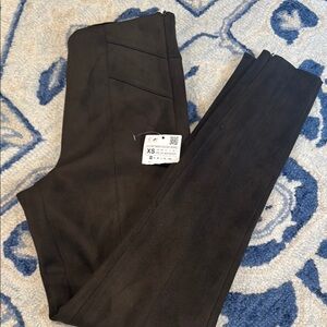 Dark Olive Zara Suede Pants